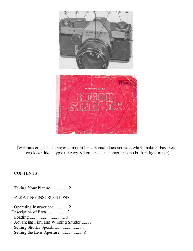 Ricoh Singlex manual cover