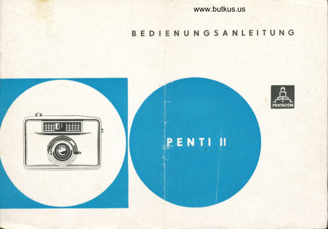 Pentacon PENTI II manual cover