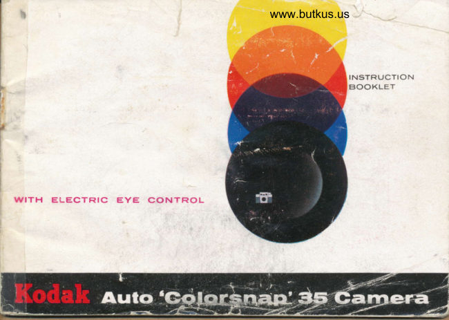 Kodak Auto Colorsnap manual cover