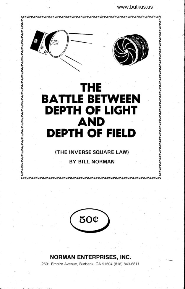 The battle between depth of light and depth of field manual cover