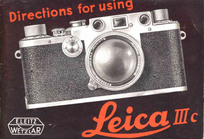 Leica IIIc manual cover