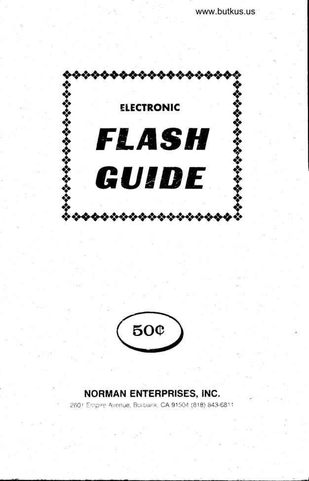 Electronic flash guide manual cover