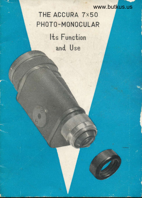 ACCURA 7X50 Photo-monocular manual cover