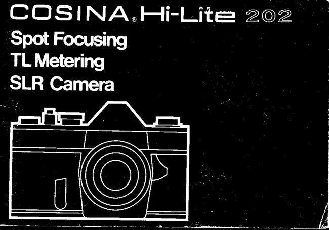 Cosina Hi Lite 202 manual cover