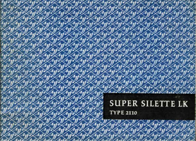 Agfa Super Silette LK Bruksanvisning manual cover
