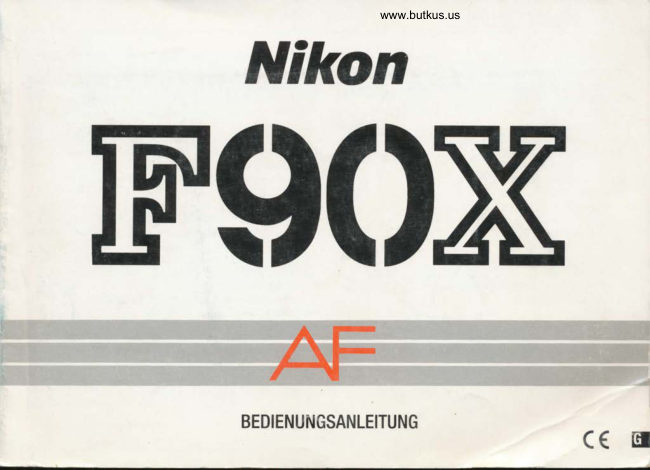 NIKON F90X manual cover