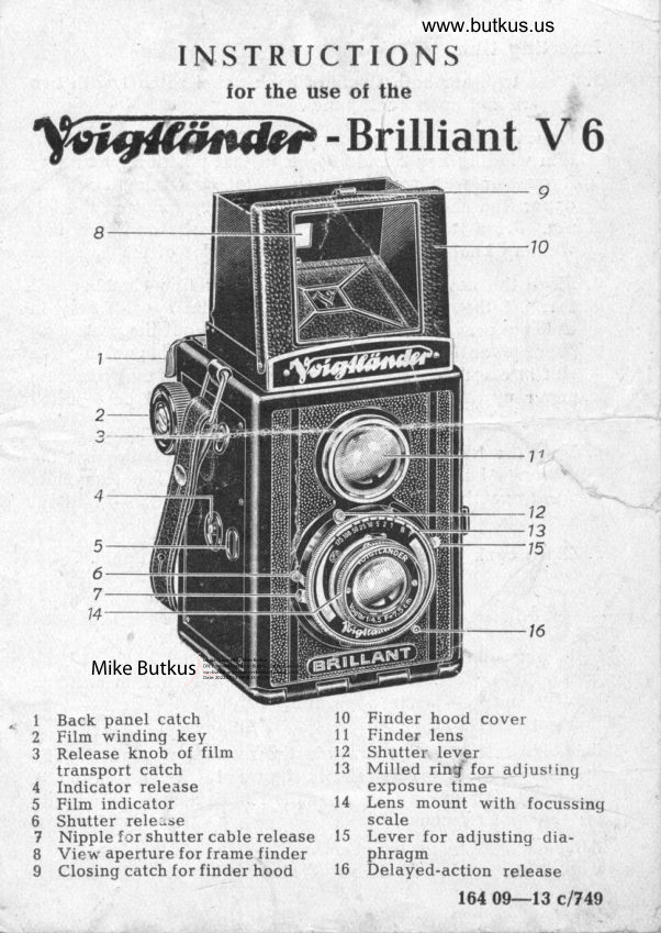 VOIGTLANDER BRILLIANT V6 manual cover