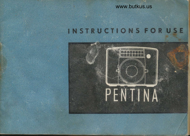 Pentacon Pentina manual cover