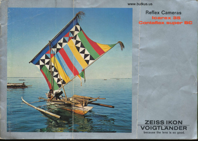 Voigtlander ICAREX 35 / Contaflex Super BC booket manual cover