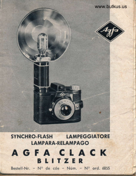 Agfa CLACK Blitzer manual cover