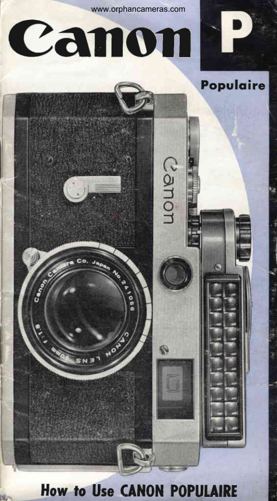 Canon P manual cover