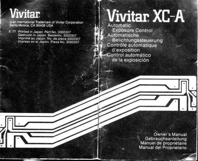 Vivitar XC-AMake your XC camera Automatic ! manual cover