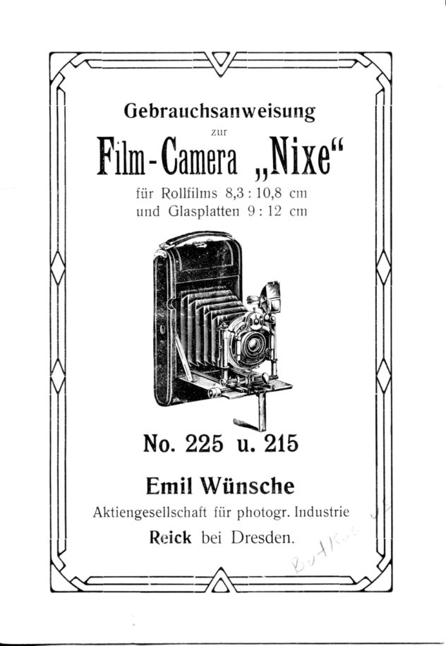 "Nixe" Emil Wunsche manual cover