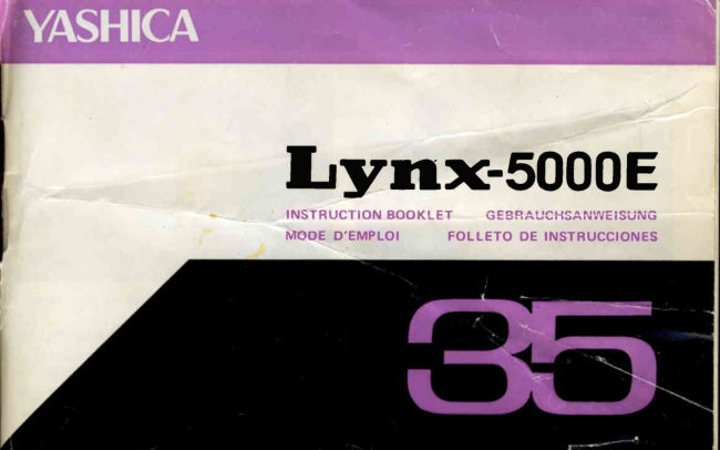 Yashica Lynx-5000e manual cover