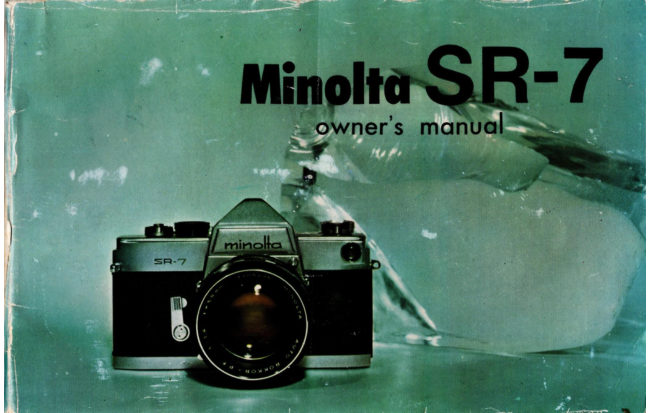 Minolta SR-7 Color manual cover