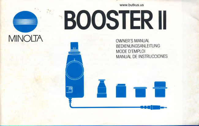 Minolta Booster II manual cover