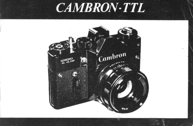 Cambron TTL manual cover