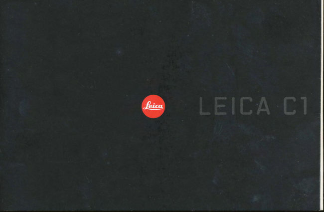 Leica C1 manual cover