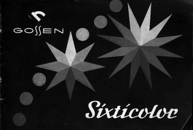 Gossen SIXTICOLOR - SINGLE PAGES manual cover