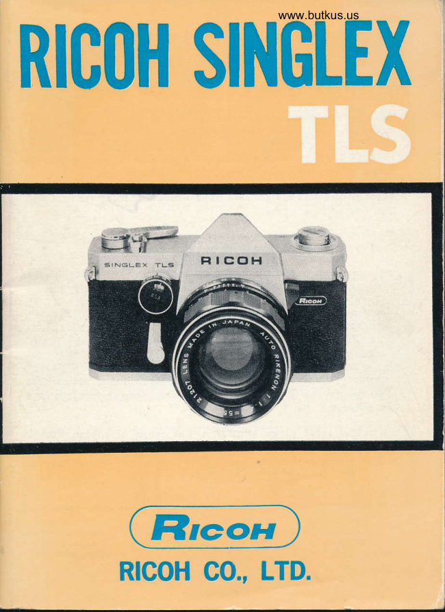 Ricoh Singlex Tls manual cover