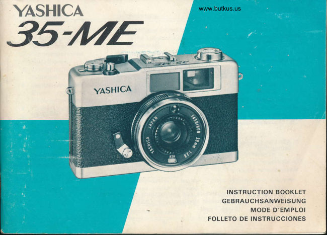 Yashica 35 Me manual cover
