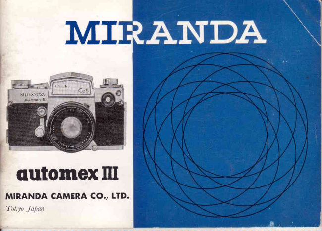 Miranda Automex III manual cover