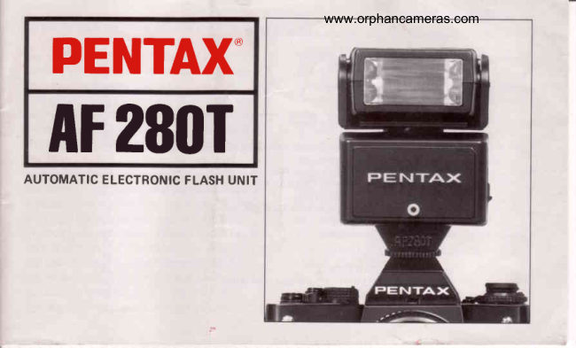 Pentax AF 280 T FLASH manual cover