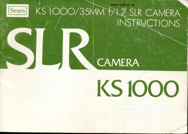 Sears KS 1000 direct manual cover