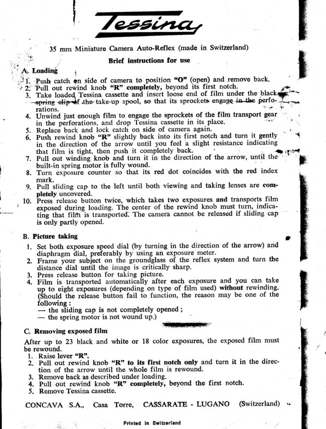 Single Page Instructions manual cover