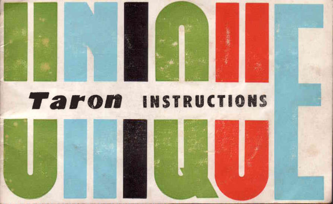 Taron Unique manual cover