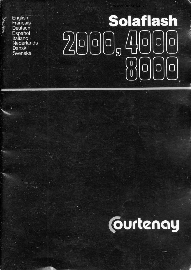 Solaflash 2000 4000 8000 manual cover
