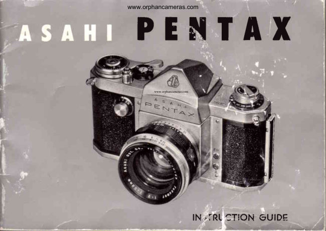 Asahi Pentax manual cover