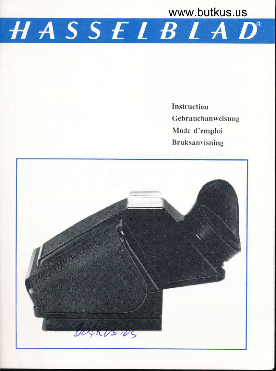 Hasselblad Prism Pm Viewfinder manual cover