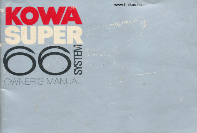 Kowa Supper 66 System showing more accessories manual cover