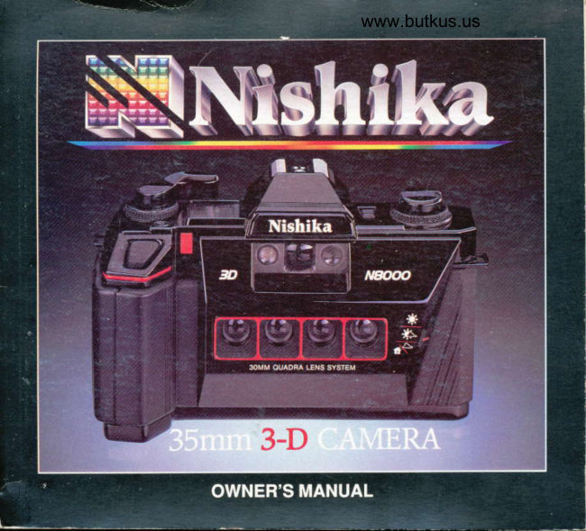 Nishika 3-D camera Owners manual cover