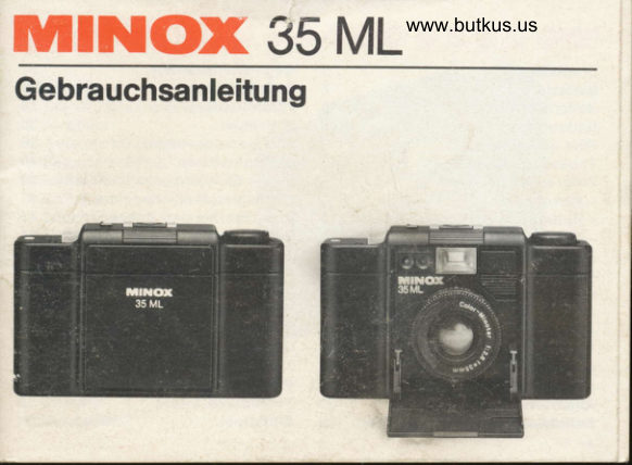 MINOX 35 ML Gebrauchsanleitung manual cover