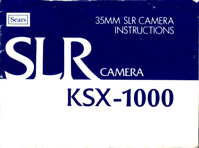 Sears KSX-1000 manual cover