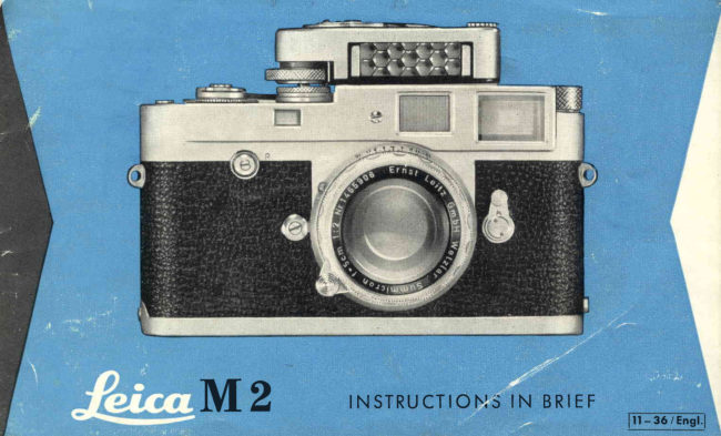LEICA M2 brief manual cover