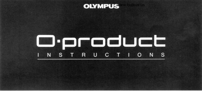 Olympus O Product camera manual cover