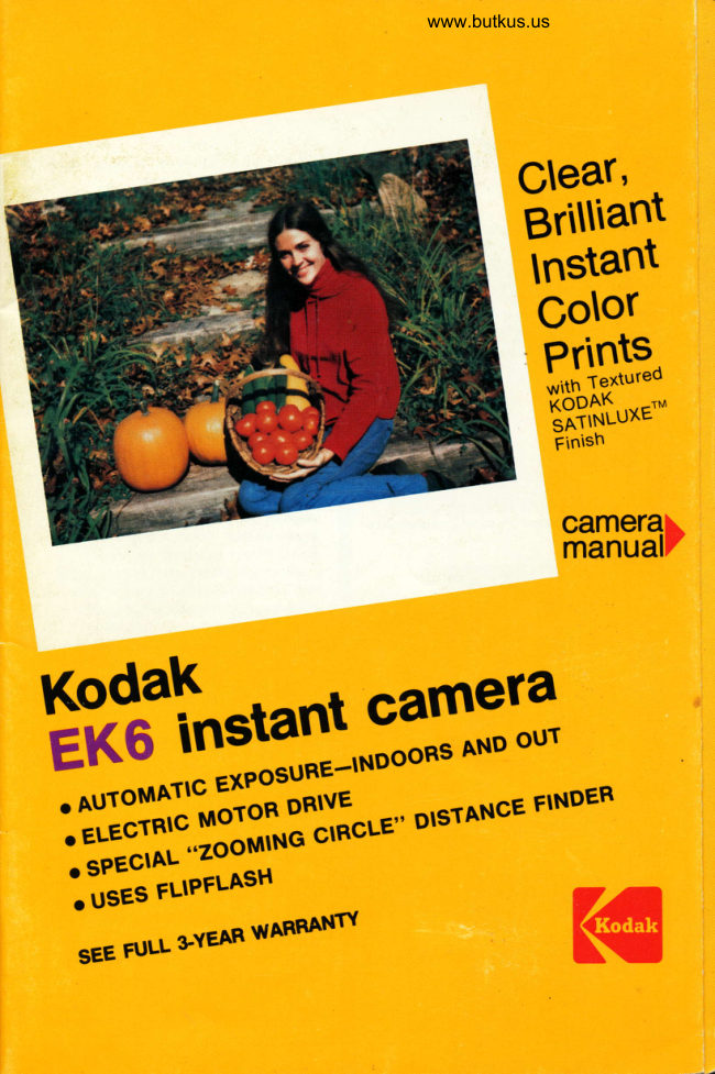 Kodak EK6 Instant Camera manual cover