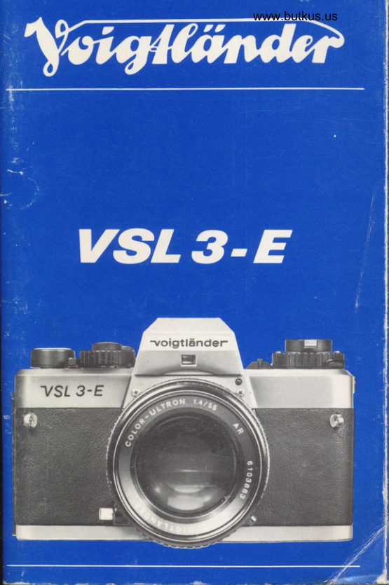 Voigtlander VSL 3-E manual cover