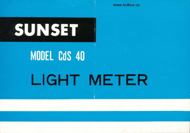 SUNSET CdS 40 meter manual cover