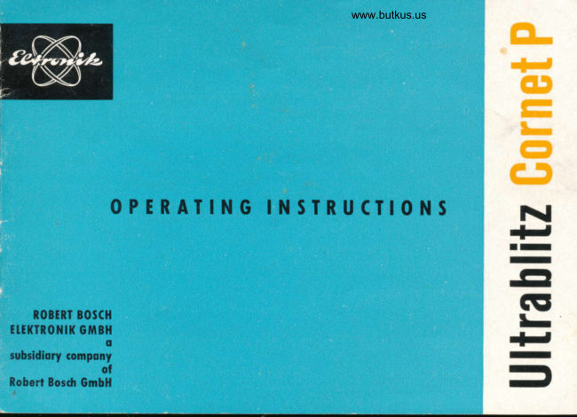 Ultrablitz Cornet P manual cover