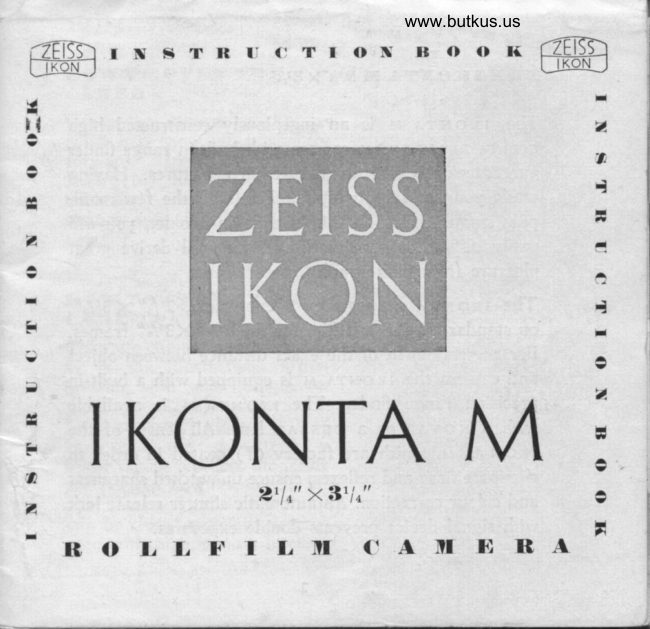 Zeiss Ikon Ikonta M manual cover