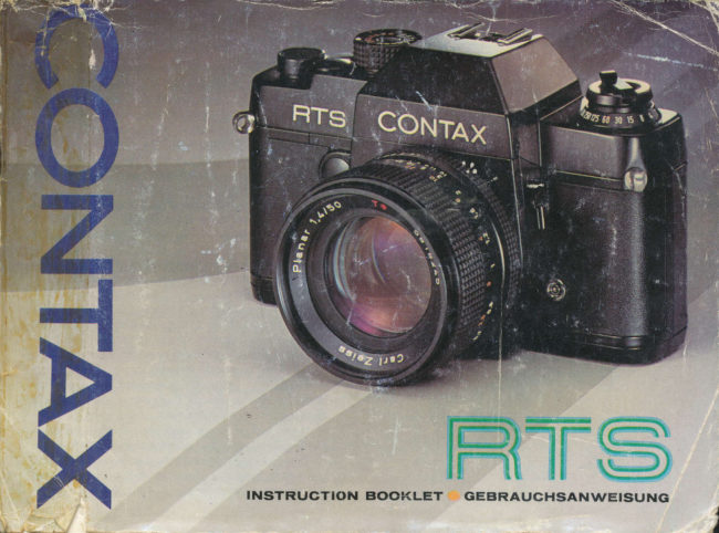 Contax RTS manual cover
