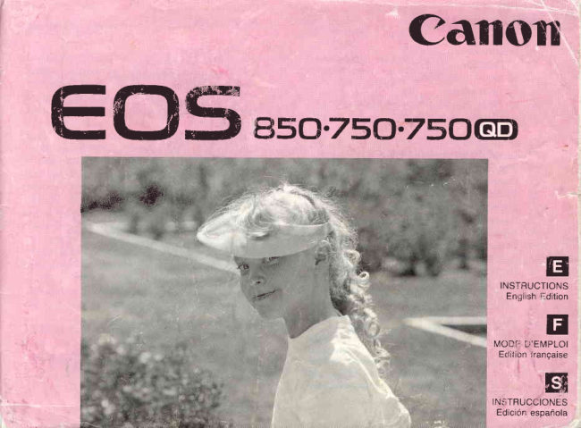 Canon EOS 750 - 850 manual cover