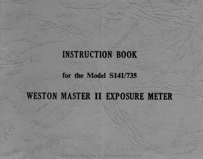 Weston Master II Weston Master II Weston Master II del propietario manual cover
