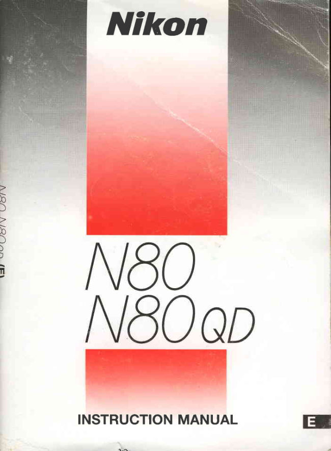 Nikon N80 / N80QD manual cover