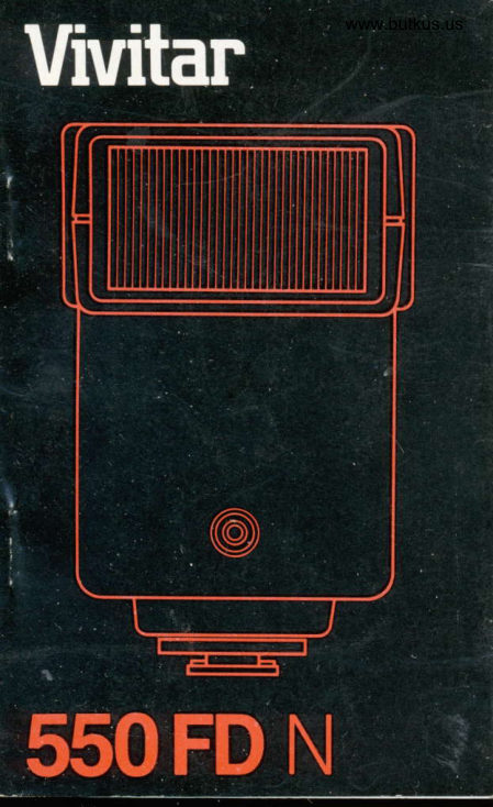 Vivitar 550 Fd N manual cover
