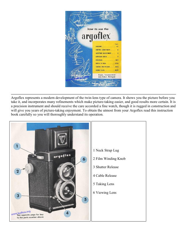 Argus Argoflex manual cover